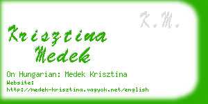 krisztina medek business card